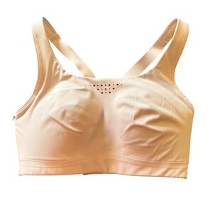Athleta‎ Sports Bra 32D Pink Advance High Impact Wireless Laser Cut Gorpcore